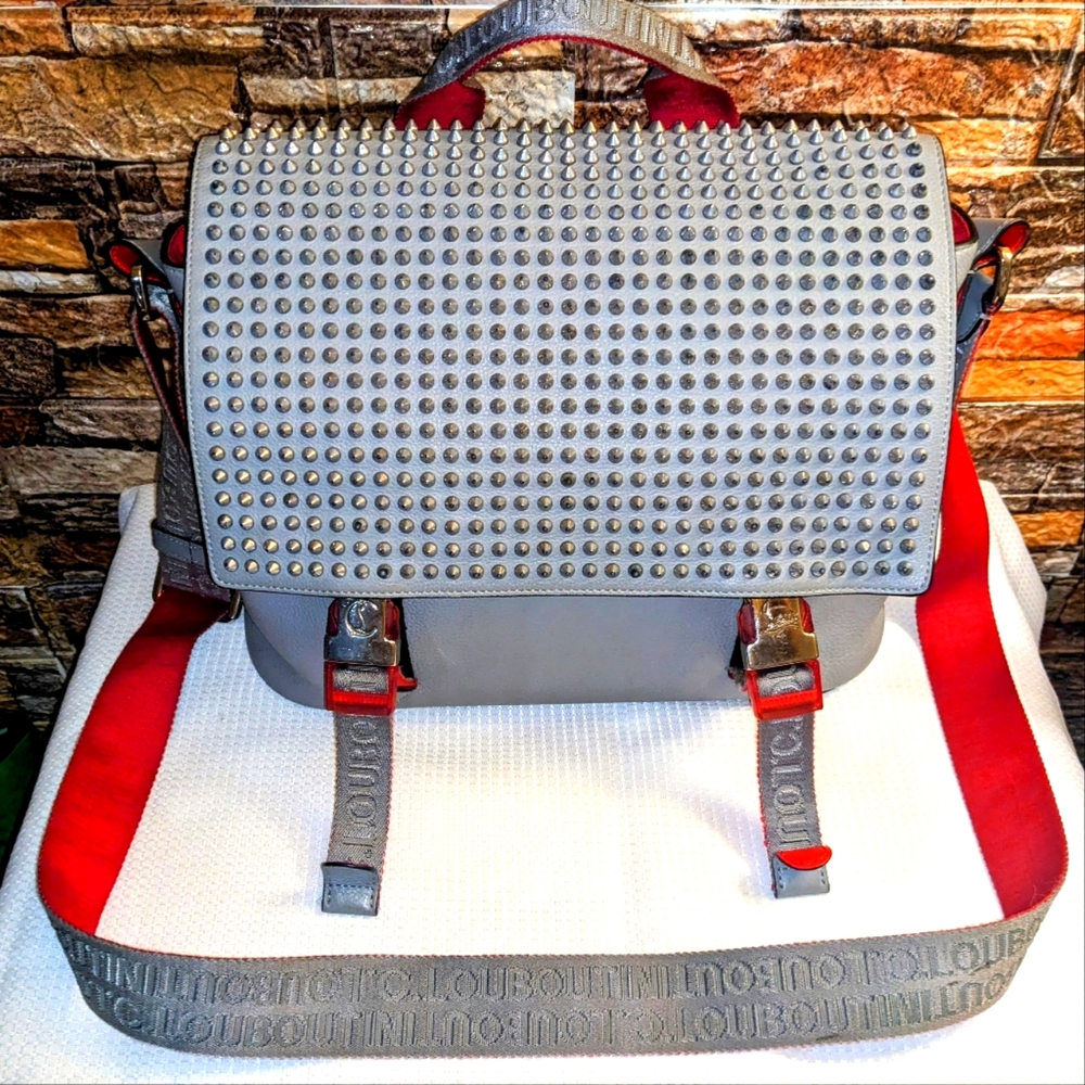 Christian Louboutin Loubiclic Spiked Messenger Bag